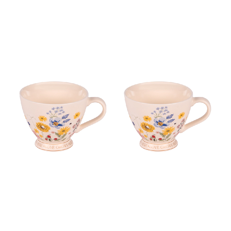 Coffret de 2 déjeuner Céleste 39 cl -  Décoré Rond Porcelaine Table Passion 14.5x11 cm - multicolore porcelaine 3106232313271_0