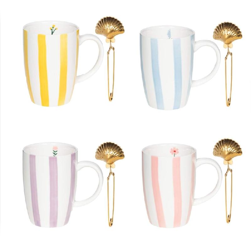 Coffret infuseur Bandol 40 cl (1 modèle aléatoire  -  Multicolore Rectangulaire Porcelaine Table Passion 9.00x12.00 cm - multicolore porcelaine 3106_0