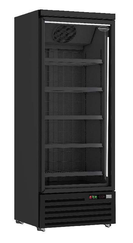 Congélateur 1 porte en verre noir jde-600f bl l750 négative 7455.2244 COMBISTEEL_0