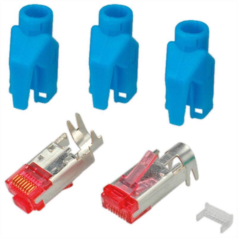 Connecteur HiRose TM21 blindé, manchon bleu, 50 pièces_0
