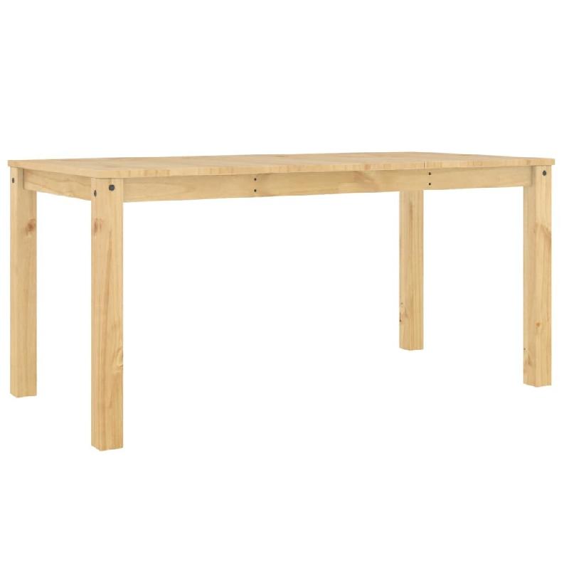 Décoshop26 - Table de salle à manger cuisine design simple 160 x 80 x 75 cm bois massif de pin couleur chêne DEC036898 - Bois massif 3000261458883_0
