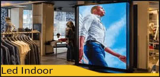 Écran LED intérieur avec caisson fixe métallique - Idéal pour vitrines de boutiques ou intérieurs - Haute luminosité et diffusion jusqu'à 4K_1