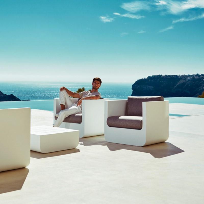 Fauteuil extérieur design ULM - VONDOM - contemporain, recyclable, avec coussin inclus_0