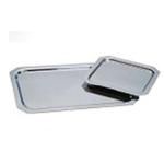 FISCHER BARGOIN  PLAT RECTANGULAIRE INOX 18% À PANS COUPÉS 42 X 27 X 1.5 CM