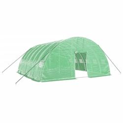 Helloshop26 - Serre tente abri plante fleur légumes avec cadre en acier 36 m² 6 x 6 x 2,85 m vert 02_0044582 - 3000220263756_0