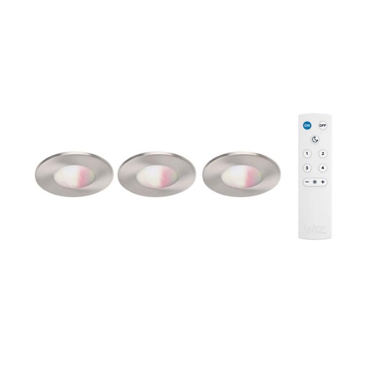IDUAL CONNECTED FORTESA 3 LAMPES LED NICKEL