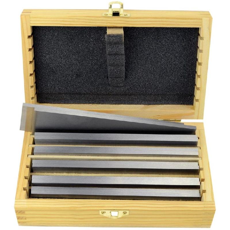 Jeu de cales de fraisage - acier trempé indéformable - pas de 5 mm - 120 x 4 mm - précision 0,01 mm_0