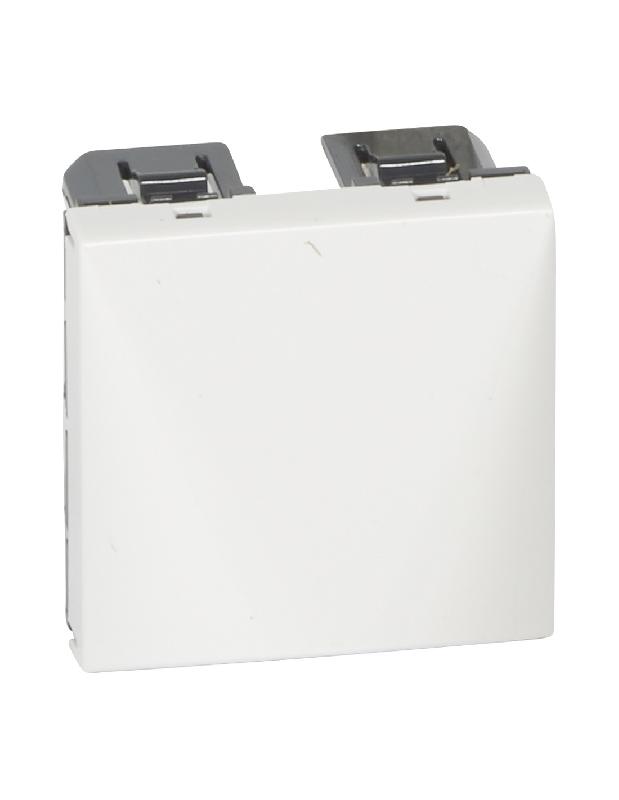 SORTIE DE CÂBLES MOSAIC 2 MODULES AVEC SERRE-CÂBLES BLANC - LEGRAND - 077550