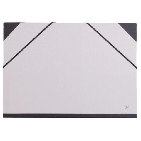 LOT DE 10 - CARTON À DESSIN BRUT À ÉLASTIQUES 32X45CM - GRIS