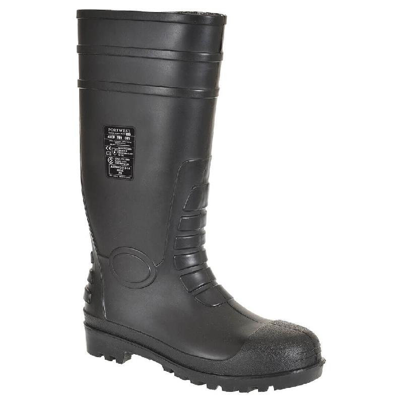 Paire de bottes de sécurité noires PVC Wellington S4 - BTWLEPVCNR-PW05_0