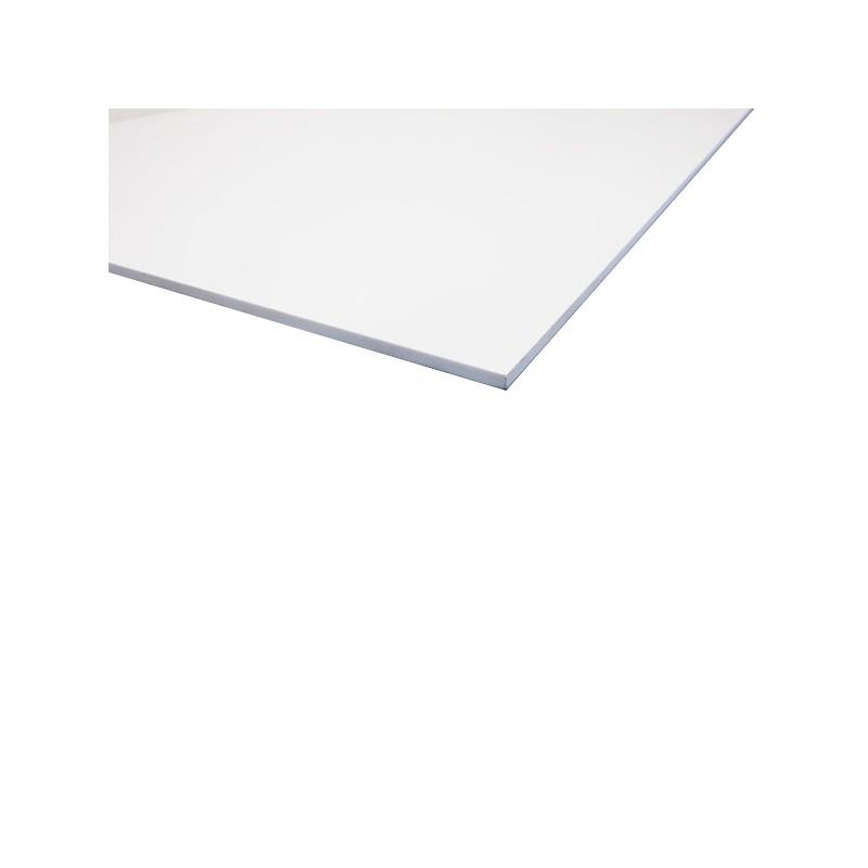 Plaque PVC expansé blanc - Coloris blanc, épaisseur 6 mm, largeur 50 cm, longueur 100 cm, surface couverte 0.5 m²_0