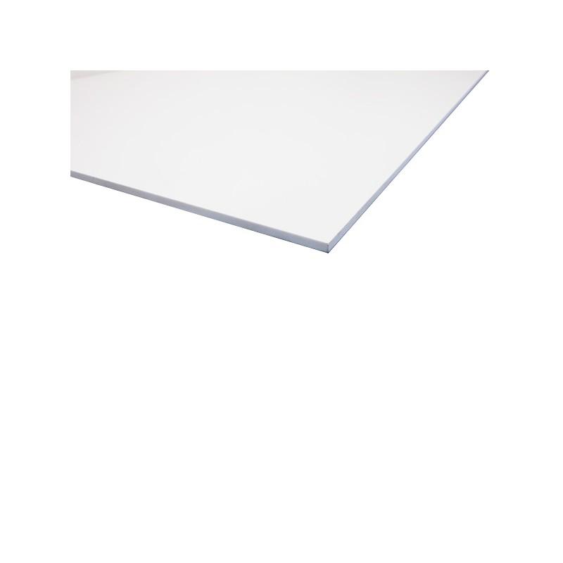 PLAQUE PVC EXPANSÉ BLANC - COLORIS - BLANC, EPAISSEUR - 6 MM, LARGEUR - 50 CM, LONGUEUR - 100 CM, SURFACE COUVERTE EN M² - 0.5_0