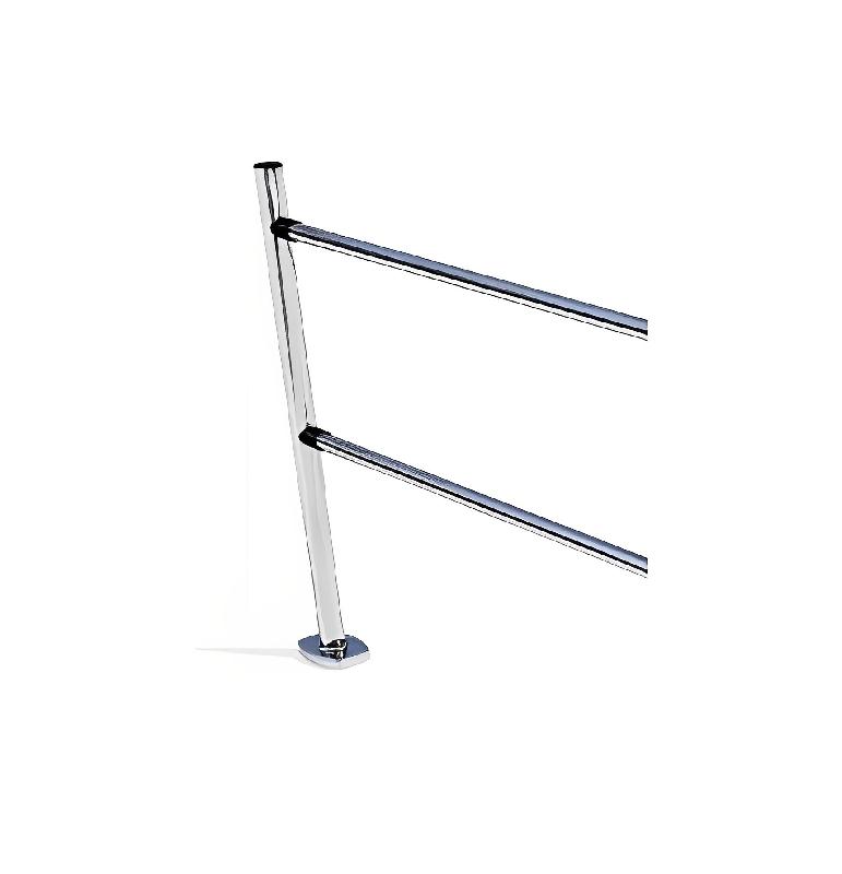 Poteaux de guidage en acier - chrome brillant - Hauteur 1060 mm - Diamètre 50 mm_0