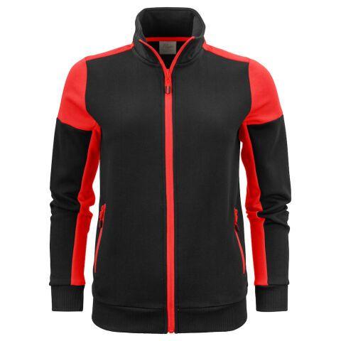 PRINTER PRIME PRIME SWEATSHIRT FULLZIP FEMMES NOIR/ROUGE - TAILLE L