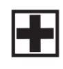 Panneau de signalisation touristique - idéogramme ID 3 - hôpital ou clinique pour urgences_0