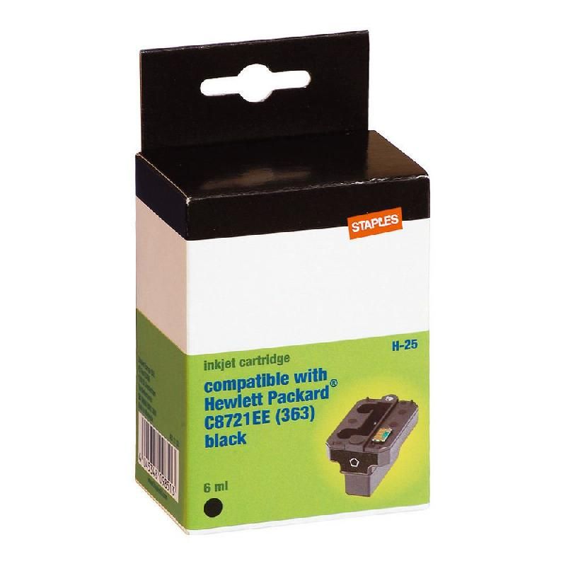 STAPLES CARTOUCHE D'ENCRE COMPATIBLE 363 N (4182838) - COMPATIBLE: HP - COULEUR: NOIR