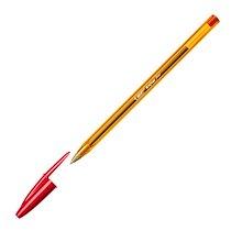 STYLO BILLE BIC CRISTAL ORIGINAL FINE À CAPUCHON POINTE 0,8 MM - ÉCRITURE FINE - ROUGE - LOT DE 50
