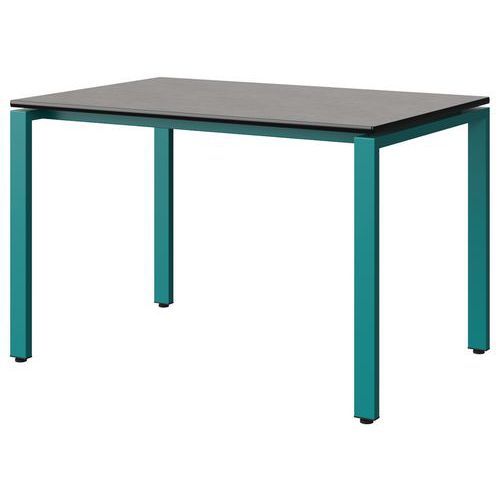 TABLE MALIBU 120X80 T6 SOUDÉ ST BÉTON F186/NOIR BLEU 5018
