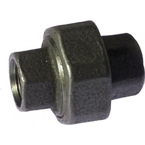 UNION FONTE CONIQUE FEMELLE / FEMELLE - FILETAGE 15/21 NOIR CODITAL