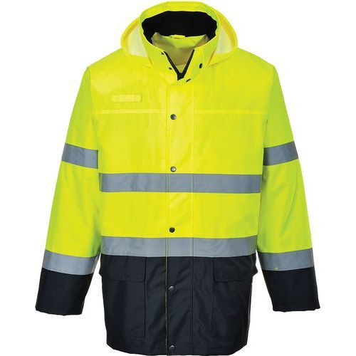 VESTE DE PLUIE HAUTE-VISIBILITÉ BICOLORE S166 BLEU/JAUNE L - PORTWEST