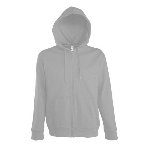 VESTE FÉMININE ZIPPÉE À CAPUCHE UNI GRIS CHINÉ TECH