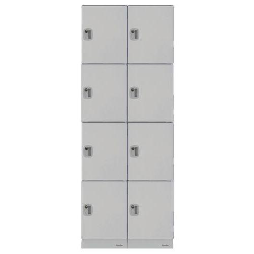 VESTIAIRE EN PLASTIQUE 8 CASES/ 2 COLONNES - MANUTAN EXPERT