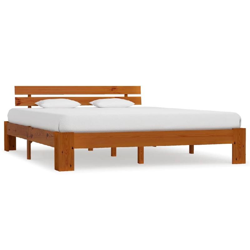 VidaXL Cadre de lit sans matelas marron miel 180x200cm bois massif pin Modèle Nerlonis - 283183_0