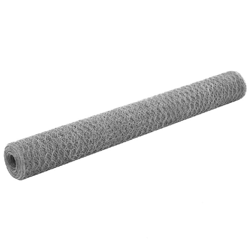 Vidaxl grillage pour volière acier galvanisé 25x1,2 m argenté 143328_0