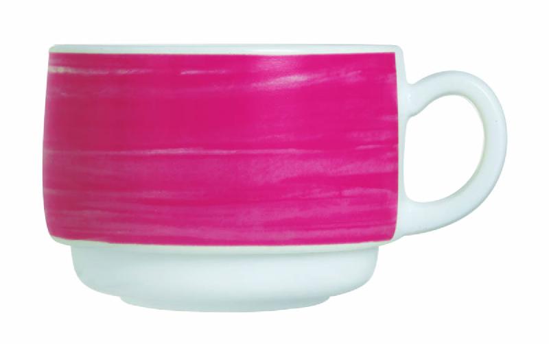 TASSE À THÉ ROND ROUGE VERRE 19 CL Ø 7,8 CM BRUSH ARCOROC
