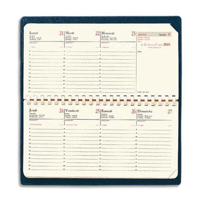 AGENDA DE POCHE QUO VADIS PLANITAL - 17 X 8,8 CM A L'ITALIENNE - NOIR -