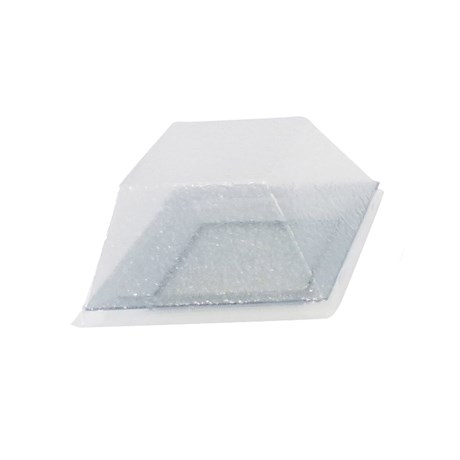 ASSIETTE JETABLE PLASTIQUE DIAMANT BORD BLANC 9 X 9 CM (VENDU PAR 200)