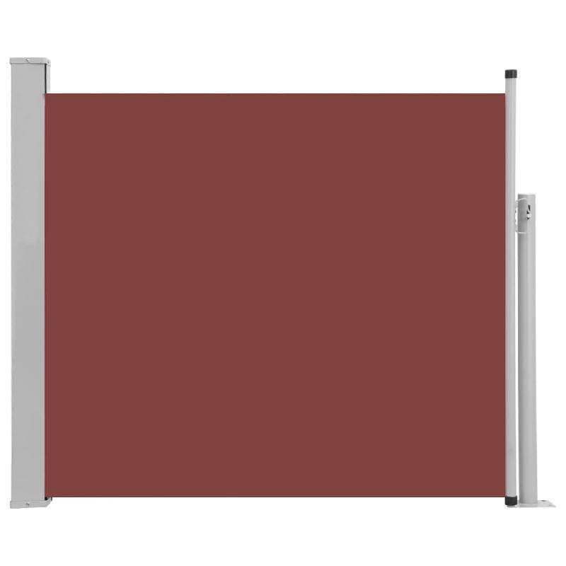 Auvent paravent brise-vue latéral rétractable - Store de patio, jardin, terrasse, balcon - Protection visuelle 100 x 300 cm marron_0