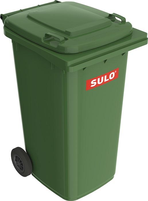 Bac à ordures mobile 240L HDPE vert - Conforme EN 840 - SULO_0