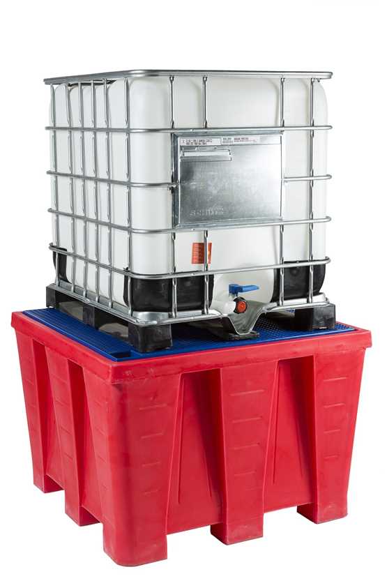 Bac de rétention plastique 1 cuve 1200 litres - MRP1200 - Polyéthylène, adapté aux acides et bases - Garantie 5 ans_0