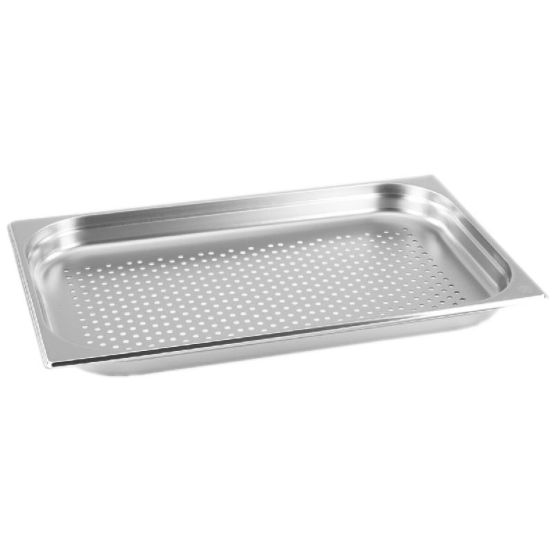 Bacs GN Gastronorm 1/1 40 mm perforés/perforés en acier inoxydable GVK ECO - argenté inox GN-1/1-Var-40 P_0