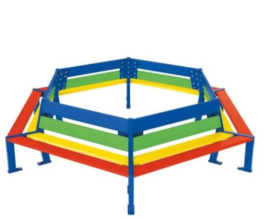 Banc tour d'arbre Silaos Junior - Octogonal - Versions Maternelle et Primaire - Diamètre extérieur 2000 mm_0