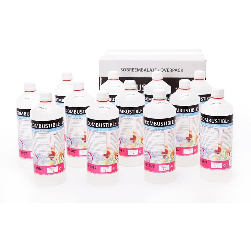 COFFRET 12 BOUTEILLES DE CARBURANT POUR BIO CHEMINÉES ARÔME FLORAL - PURLINE
