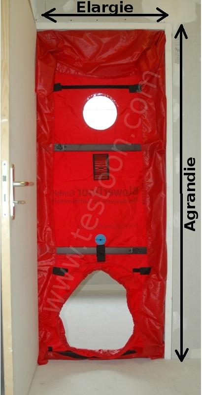 TOILE NYLON 1 TROU AGRANDIE POUR CADRE OVERSIZED DE PORTE BLOWERDOOR MINNEAPOLIS - BLDPANELOVER1