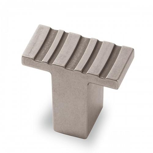 BOUTON DE MEUBLE RECTANGULAIRE OKA - 40X20 MM - HAUTEUR 26 MM - PAR 4 - ASPECT ÉTAIN HETTICH