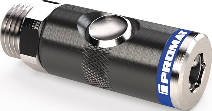 Bouton pression - Raccord de sécurité DN 7,4 - Filetage extérieur aluminium G 1/4 po. 13,16 mm - PROMAT_0