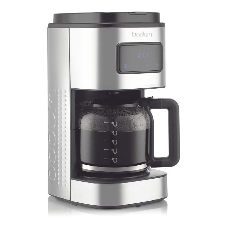 Cafetière filtre programmable Bistro inox et plastique inox 1,5 L (12 tasses) BODUM - argenté inox 699965641559_0