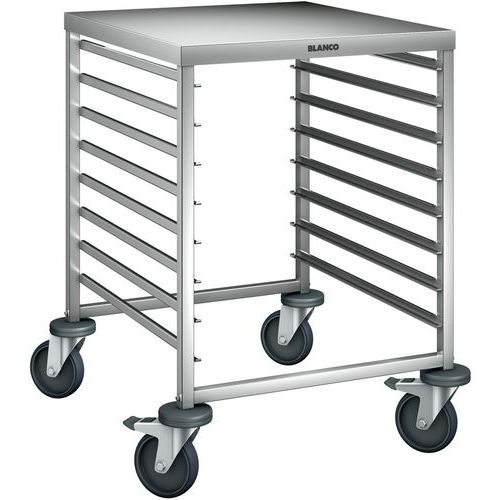 CHARIOT À GLISSIÈRES ROUES EN ACIER GALVANISÉ RWRA 851 - BLANCO