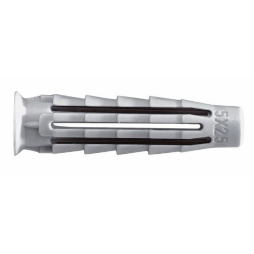 CHEVILLES POLYAMIDE AVEC COLLERETTE - 5X25 MM - 100 PIÈCES - PRO 6 SPIT