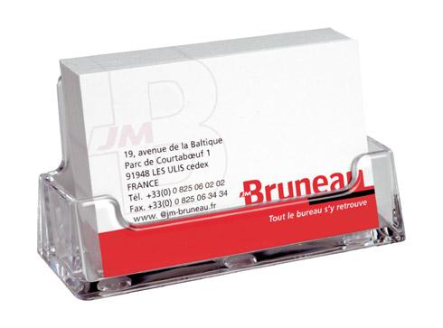 LOT DE 2 - PORTE CARTE DE VISITE 1 CASE 5,6 X 9,4 X 3,8 CM TRANSPARENT
