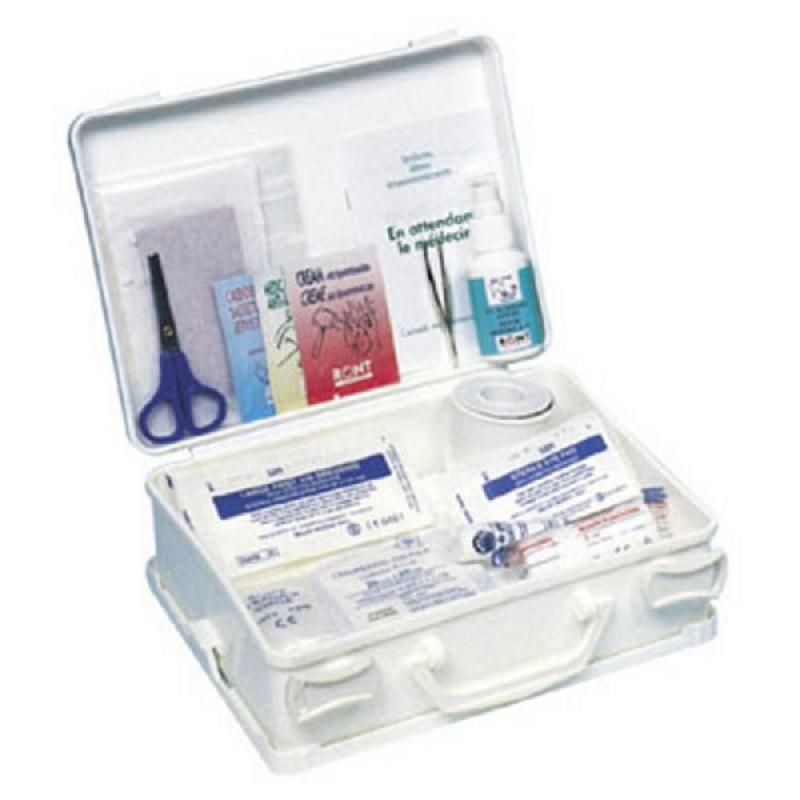 ESCULAPE TROUSSE DE SECOURS PREMIERS SOINS – 8 À 12 PERSONNES – INCLUS GUIDE PREMIERS SECOURS EN 6 LANGUES