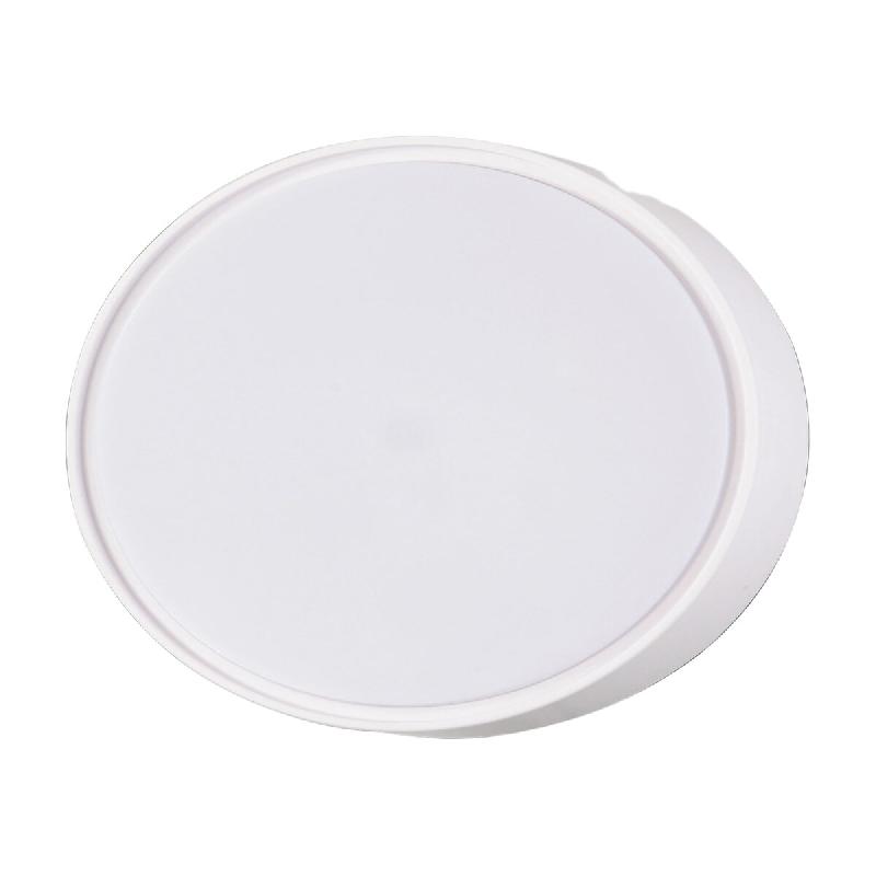 Fabas Luce Plafonnier Led Rond Hatton Ip65 En Polycarbonate Blanc, Douille E27 Pour 2 Ampoules De 30 W Max., Résistant Aux Intempéries 3226-65-102 -_0
