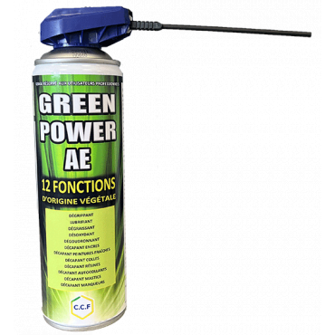 Green power ae solvant multi-fonctions d'origine végétale - dégrippant, lubrifiant, dégraissant, désoxydant, dégoudronnant - formule écologique et biodégradable_0