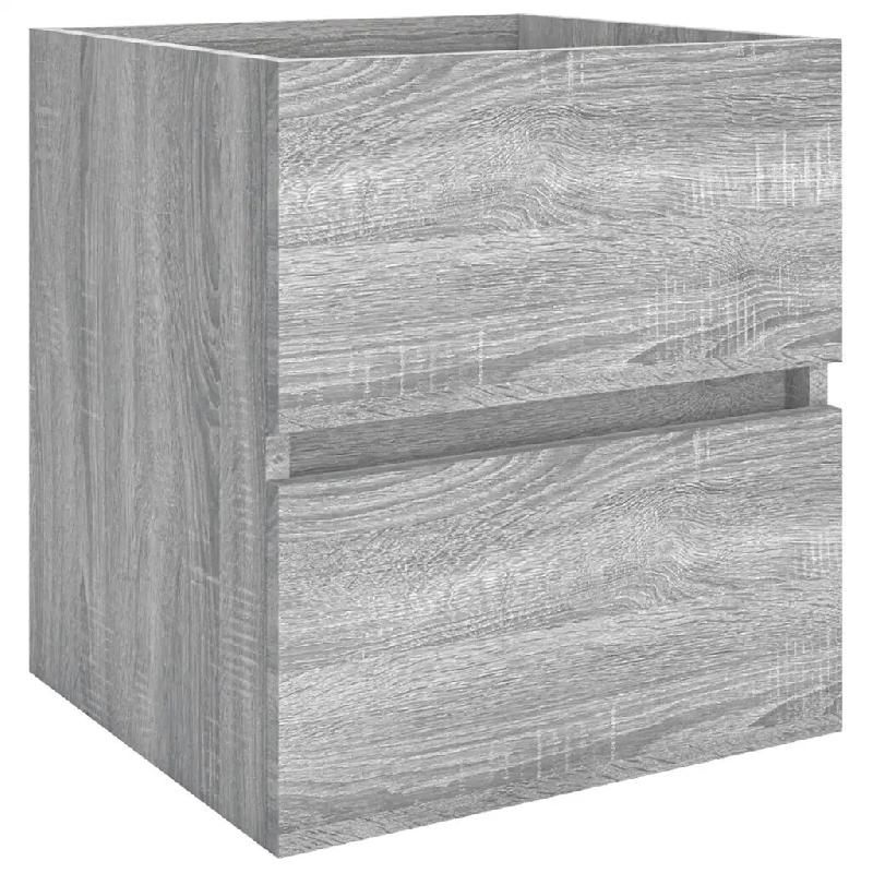 Helloshop26 - Armoire d'évier murale de rangement design épuré 41 x 38,5 x 45 cm en bois d'ingénierie gris 02_0048231 - gris Bois massif 3000235173958_0