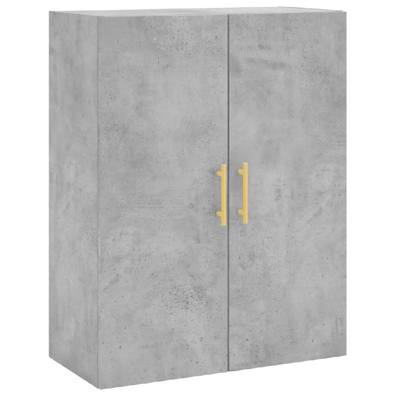 Helloshop26 - Armoire murale design pratique rangement élégant 69,5 x 34 x 90 cm en bois d'ingénierie gris béton 02_0048578 - gris Bois massif 300_0
