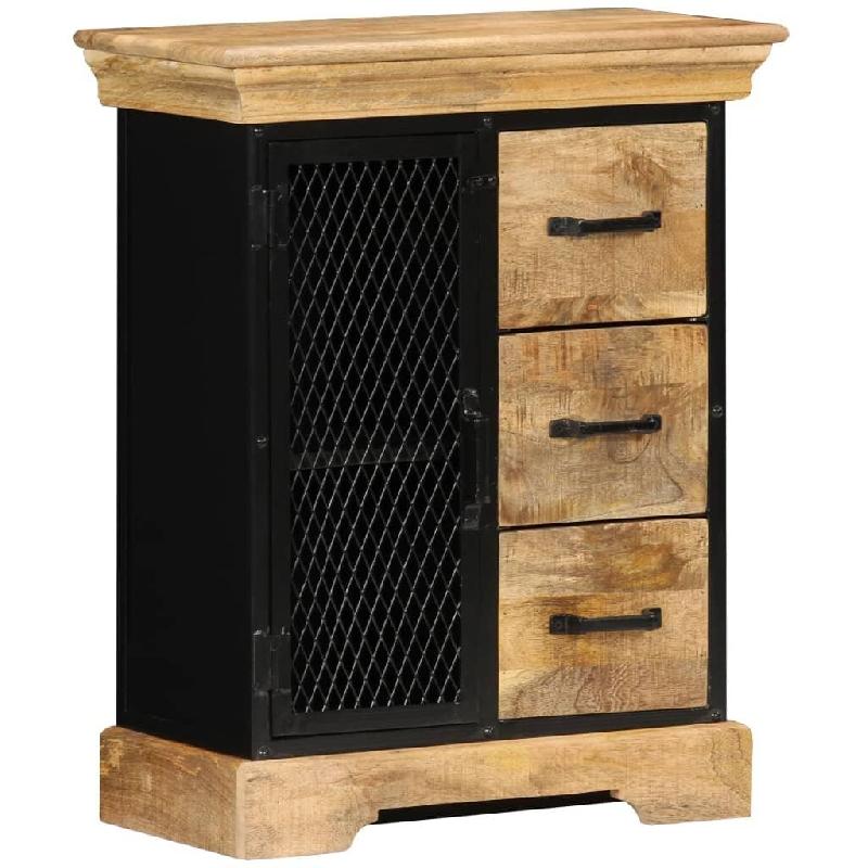 Helloshop26 - Buffet bahut armoire console meuble de rangement 75 cm bois de manguier massif 4402255 - Bois massif 3001407388316_0